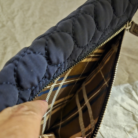 EUC 2 Pc Vera Bradley Blue Quilted Wallet with Vegan Leather Checkbook holder - Picture 7 of 15